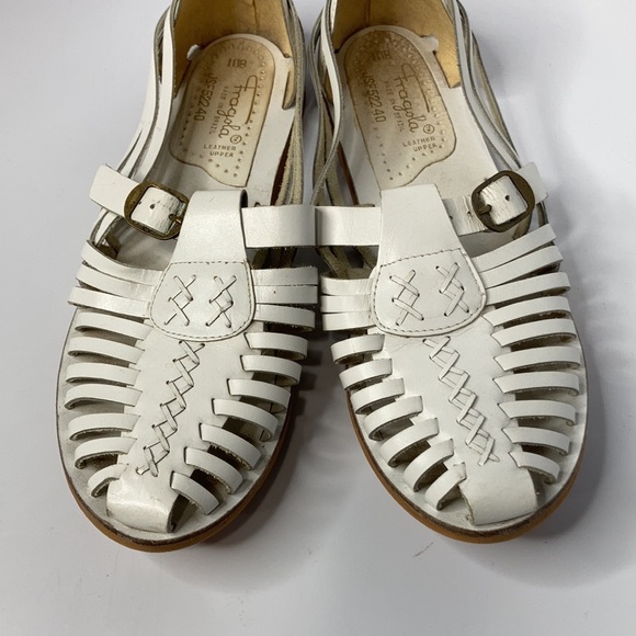Vintage Fragola white leather Huaraches sandals size 10 B - Picture 2 of 6